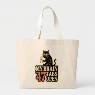 Grand Tote Bag “Chargement du cerveau… Veuillez patienter” أ