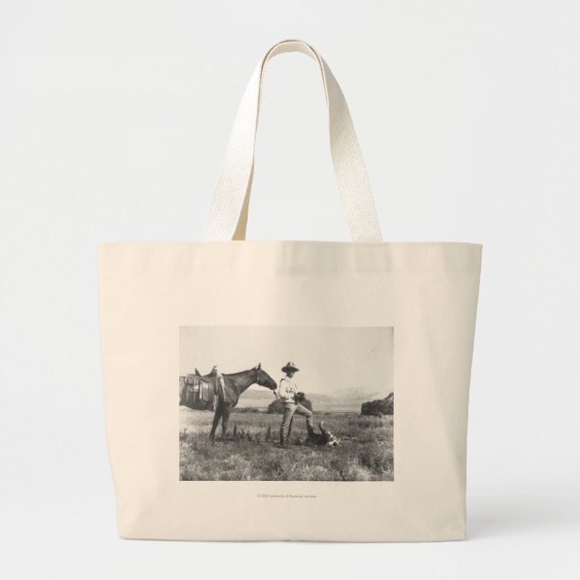 Grand Tote Bag Charles Belden avec le cheval et le crâne (Devant)