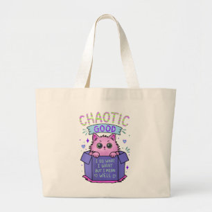 Grand Tote Bag Chat Bon Chaos Je Fais Ce Que Je Veux
