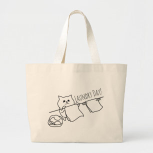 Grand Tote Bag Chat chevillant effacer