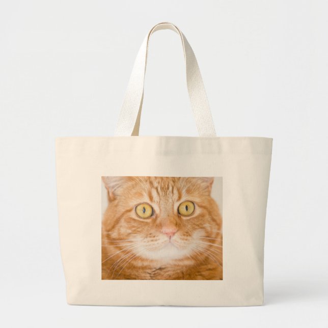 Grand Tote Bag Chat orange (Devant)