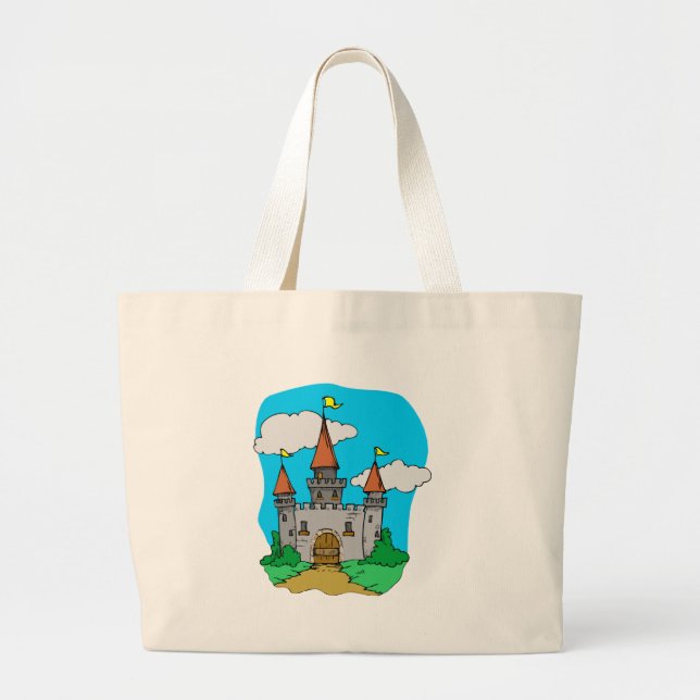 Grand Tote Bag Château médiéval (Devant)