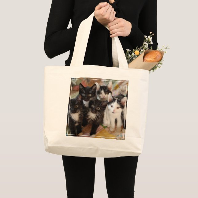 Grand Tote Bag Chatons de smoking (Devant (produit))