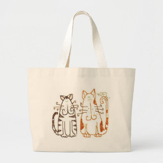 Grand Tote Bag chats de bande dessinée