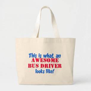 Grand Tote Bag Chauffeur de bus impressionnant