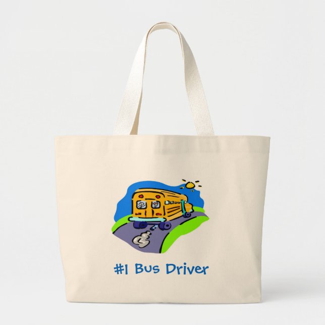 Grand Tote Bag Chauffeur du bus #1 (Devant)