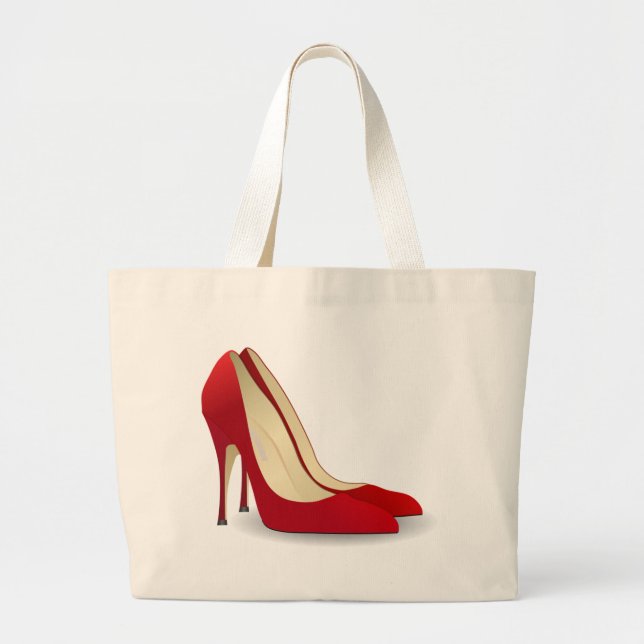 Grand Tote Bag chaussures à talon rouge (Devant)