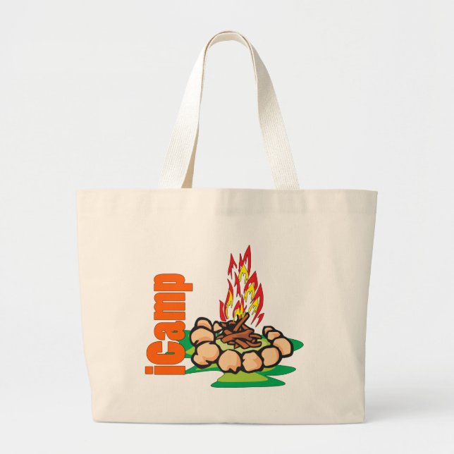 Grand Tote Bag Chemise iCamp Camping (Devant)
