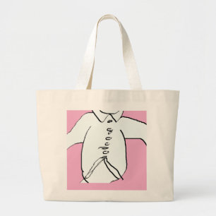 Grand Tote Bag Chemise Silhouette Fun Rose Enfants