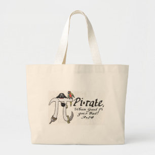 Grand Tote Bag Chemises et cadeaux de jour du pirate pi de taux