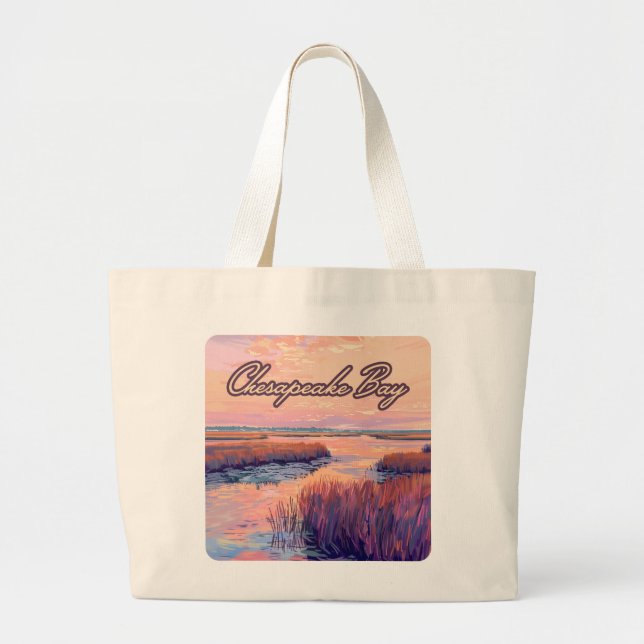 Grand Tote Bag Chesapeake Bay Annapolis Maryland Virginie Sunrise (Devant)