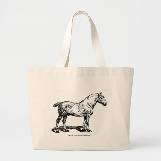 Grand Tote Bag Cheval à bascule appâté (Devant)