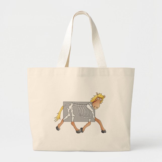 Grand Tote Bag Cheval ayant une radiographie (Devant)