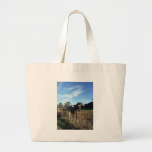 Grand Tote Bag Cheval brun Coco et Crème