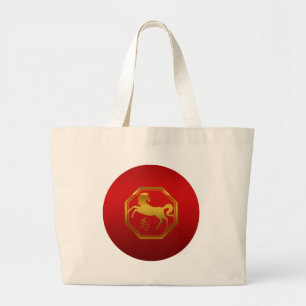 Grand Tote Bag Cheval chinois de zodiaque