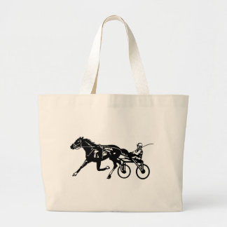 Grand Tote Bag Cheval de course d'attelages