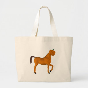 Grand Tote Bag Cheval d'Halloween