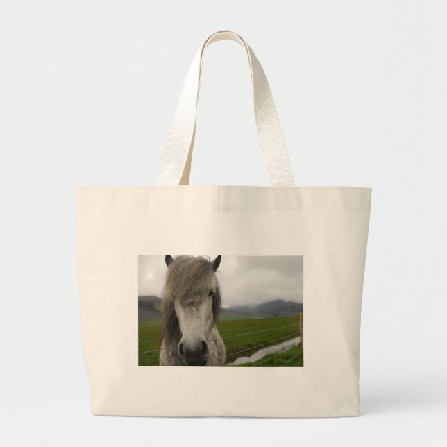 Grand Tote Bag Cheval islandais (Devant)