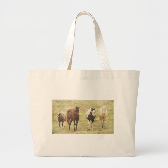 Grand Tote Bag Chevaux (Devant)