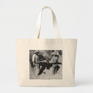 Grand Tote Bag Chevaux de marquage à chaud avec la marque de