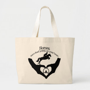 Grand Tote Bag Chevaux Laisser des empreintes de Hoof sur votre c