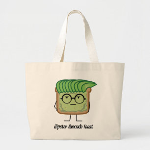 Grand Tote Bag Cheveux de graisseur en verre de hippie de pain