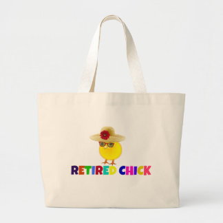 Grand Tote Bag Chick à la retraite, design coloré