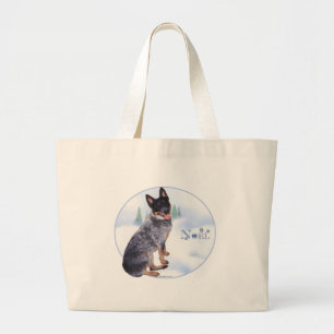 Grand Tote Bag Chien Bouvier Australien Noel