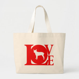 Grand Tote Bag Chien courtaud de bétail de queue