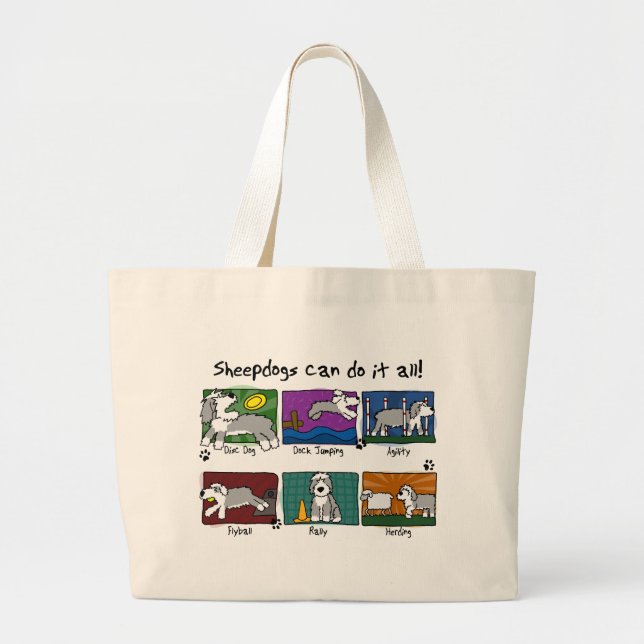Grand Tote Bag Chien de chien anglais (Devant)