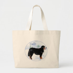 Grand Tote Bag Chien de montagne Noel Bernese