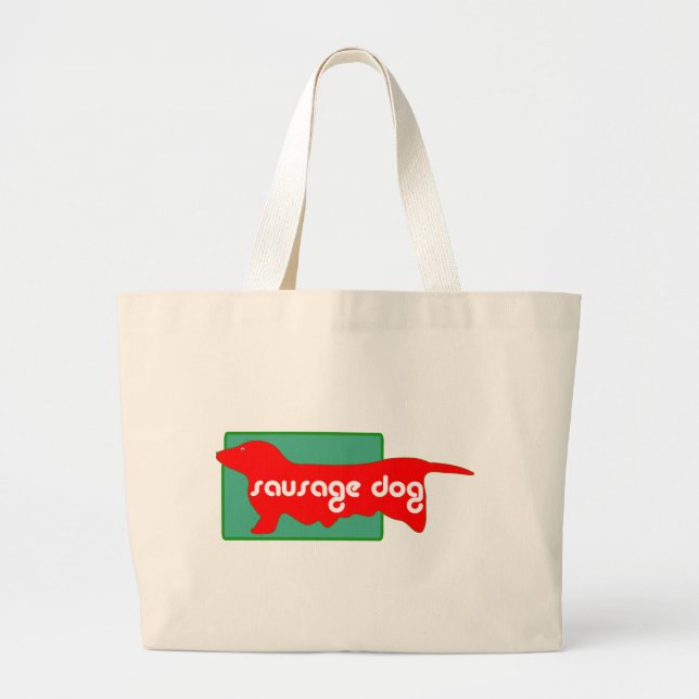 GRAND TOTE BAG CHIEN DE SAUCISSE DACHSHOUND (Devant)