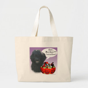 Grand Tote Bag Chien d'eau portugais Halloween Candy