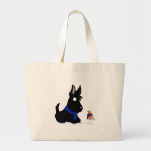 Grand Tote Bag Chien et Robin de Scottie