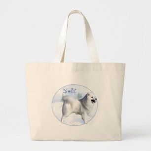 Grand Tote Bag Chien Noel Eskimo Américain