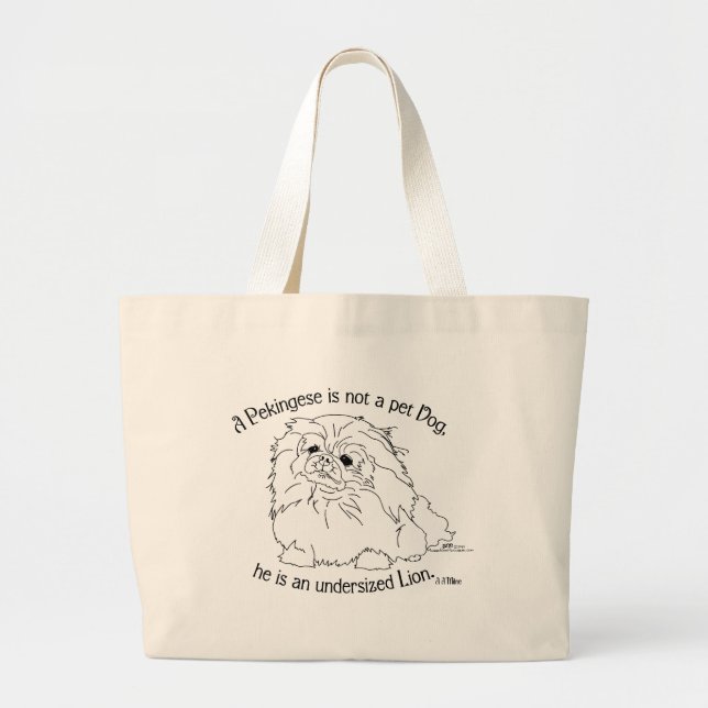 Grand Tote Bag Chien Pékinois (Devant)