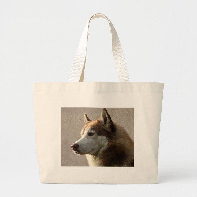 Grand Tote Bag Chiens de chien de traîneau sibérien (Devant)