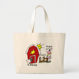 Grand Tote Bag Chiffre T-shirts et cadeaux de bâton d'animaux de