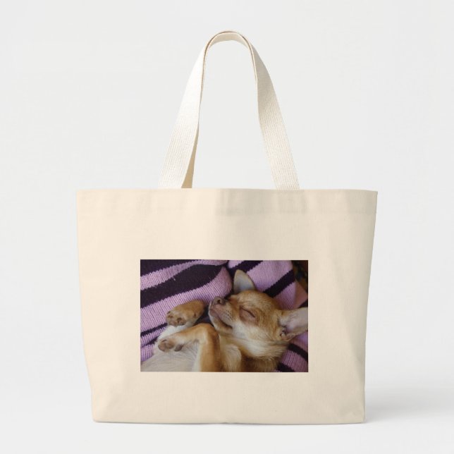 Grand Tote Bag Chihuahua endormi (Devant)