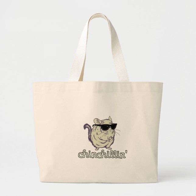 Grand Tote Bag Chinchilla jaune de Chinchillin (Devant)