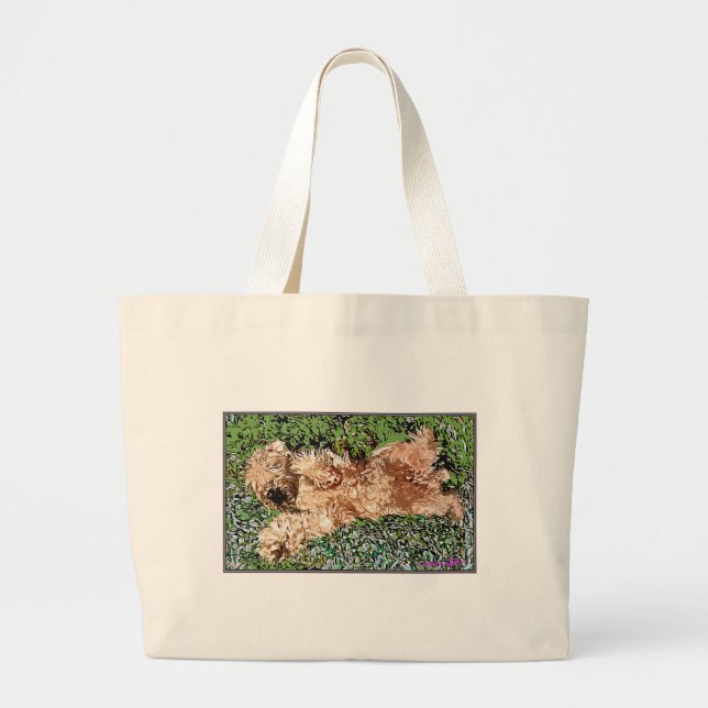 Grand Tote Bag Chiot endormi (Devant)