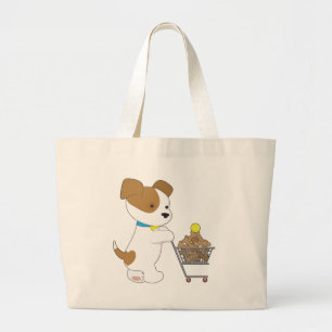 Grand Tote Bag Chiot mignon de PoppyLove de penny