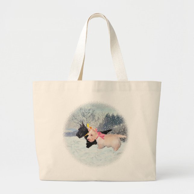 Grand Tote Bag Chiots Scottie (Devant)
