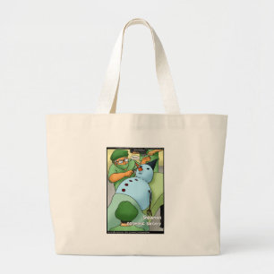 Grand Tote Bag Chirurgie cosmétique Snowman Drôle Cadeaux Cartes 