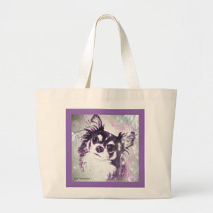 Grand Tote Bag Chiwawa aux cheveux longs