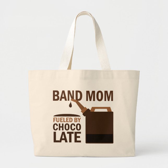 Grand Tote Bag Chocolat (drôle) de maman de bande (Devant)