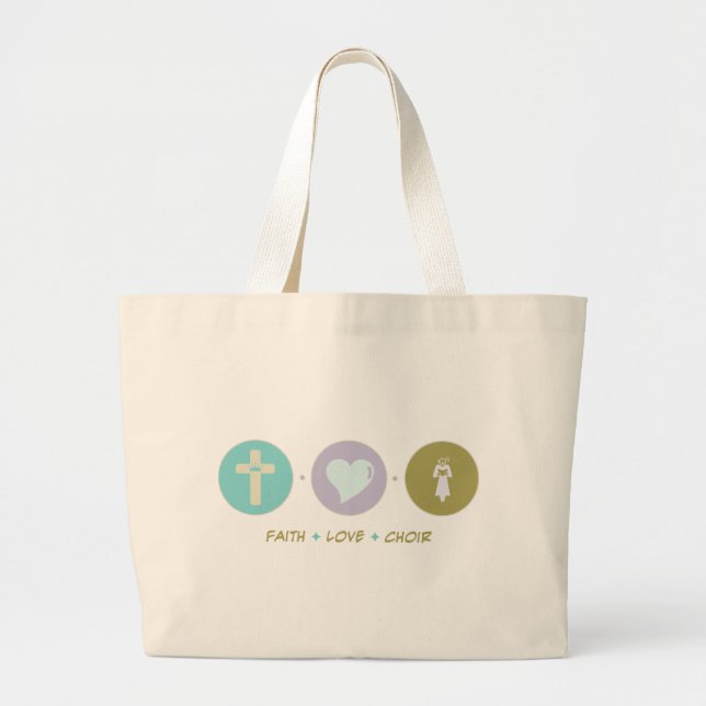 Grand Tote Bag Choeur d'amour de foi (Devant)