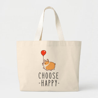 Grand Tote Bag Choose Happy Corgi Lover Poison Dog Quota Mère de