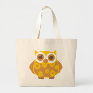 Grand Tote Bag Chouette d'automne