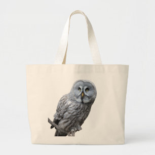 Grand Tote Bag Chouette grise